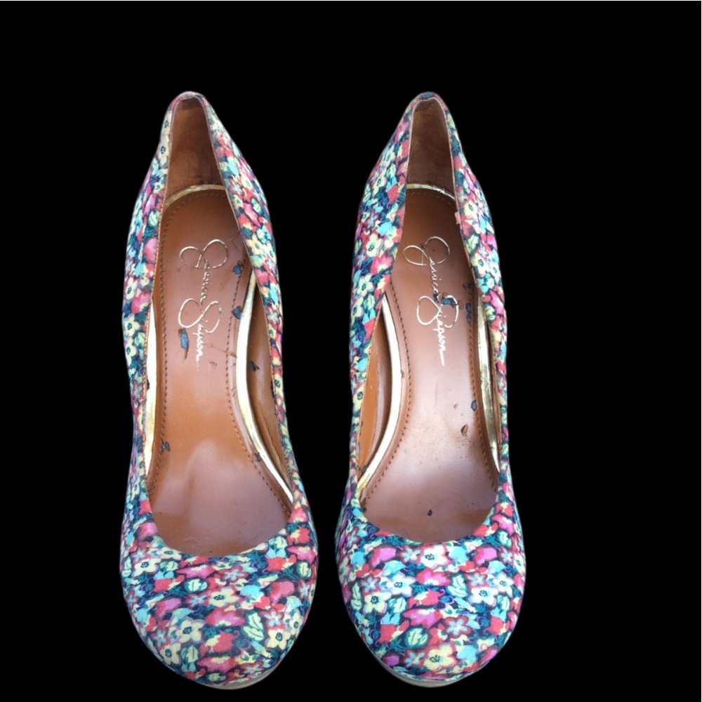 Jessica Simpson Floral Heel